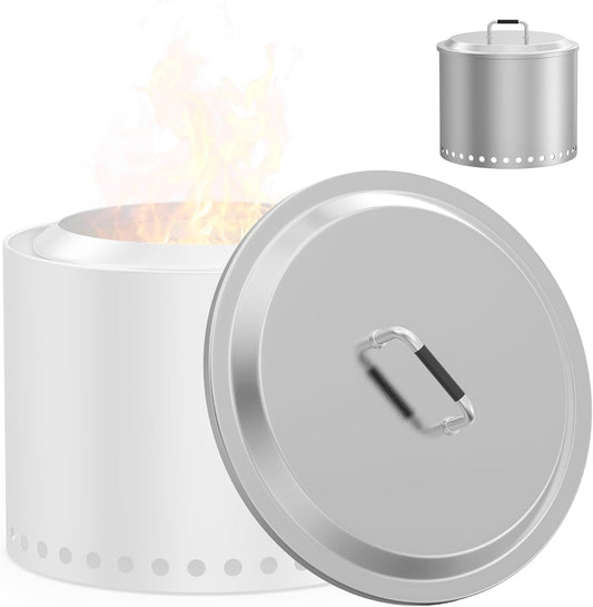 moasker 304 Stainless Steel Fire Pit Lid for Select Solo Stove Models - B0DFXR2K9Z main image